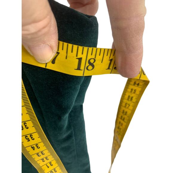 Vintage Karen Scott 100% Cotton Green Velvet Midi Dress Size 10 - Picture 5 of 6